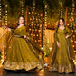Designer Crunchy Silk Anarkali Suit Set
