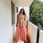 Designer Crunchy Silk Embroidered Peplum Top with Lehenga