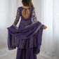 Designer Crunchy Silk Embroidered Sharara Suit Set