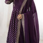 Designer Crunchy Silk Embroidered Sharara Suit Set