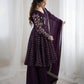 Designer Crunchy Silk Embroidered Sharara Suit Set
