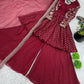 Designer Crunchy Silk Embroidered Sharara Suit Set