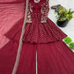 Designer Crunchy Silk Embroidered Sharara Suit Set
