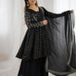 Designer Crunchy Silk Embroidered Sharara Suit Set