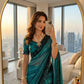 Designer Embroidered Chiffon Silk Saree with Stitched Blouse for Festive and Party Wear