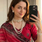 Designer Embroidered Chiffon Silk Saree with Stitched Blouse for Festive and Party Wear