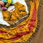 Designer Embroidered Chiffon Silk Saree with Stitched Blouse for Festive and Party Wear