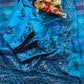 Designer Embroidered Chiffon Silk Saree with Stitched Blouse for Festive and Party Wear