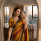 Designer Embroidered Chiffon Silk Saree with Stitched Blouse for Festive and Party Wear
