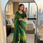 Designer Embroidered Chiffon Silk Saree with Stitched Blouse for Festive and Party Wear