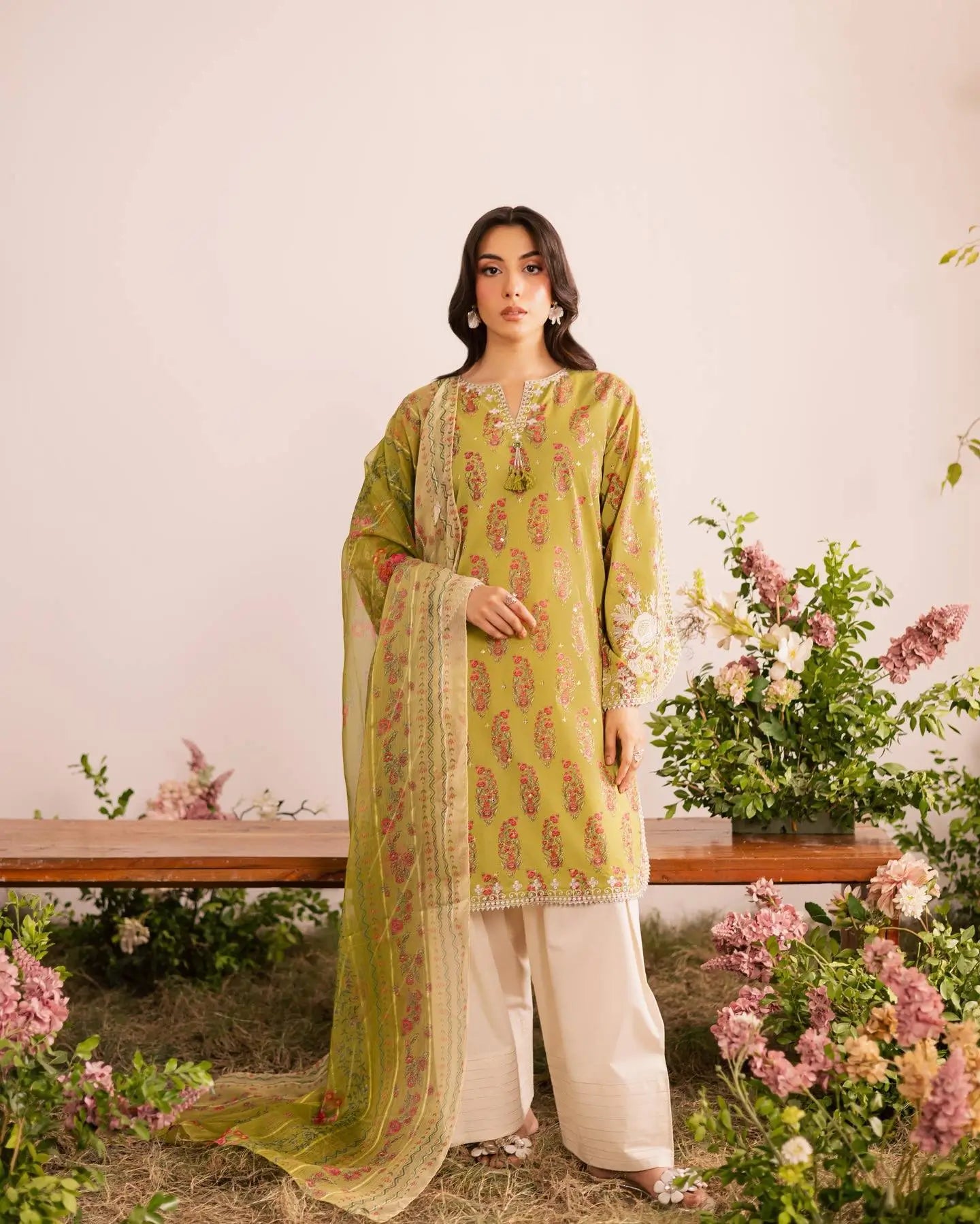 Designer Embroidered Farsi Suit Set for Festive and Family Occasions