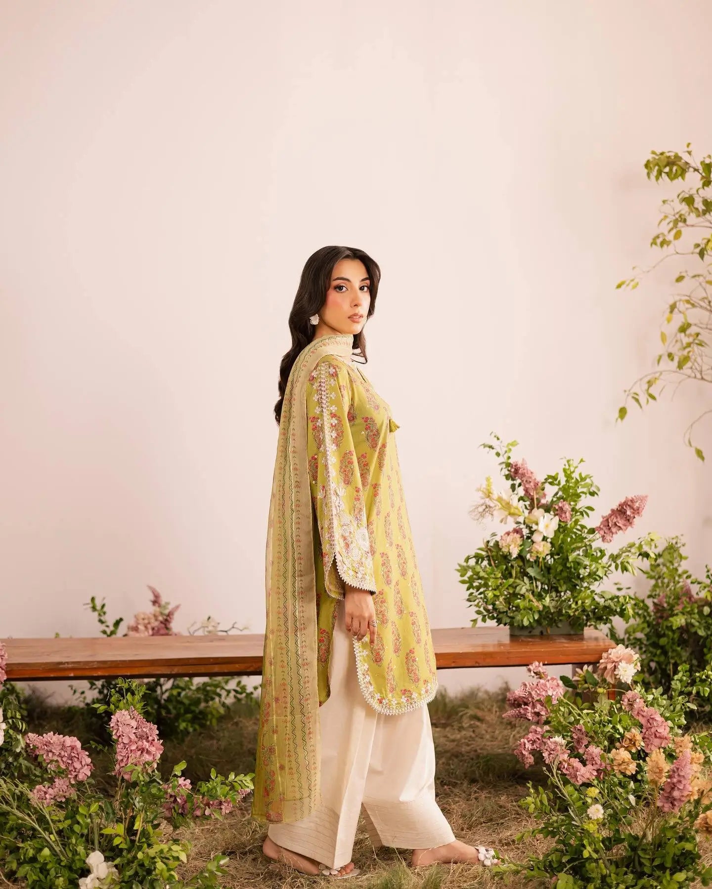 Designer Embroidered Farsi Suit Set for Festive and Family Occasions
