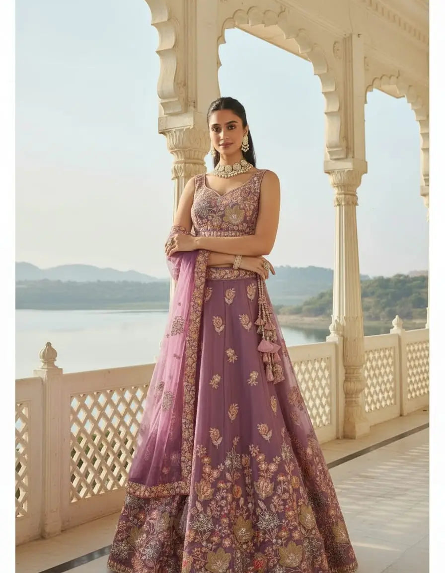 Designer Embroidered Fendy Lehenga Choli Set for Wedding and Festive Wear