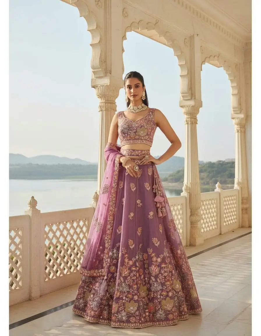 Designer Embroidered Fendy Lehenga Choli Set for Wedding and Festive Wear