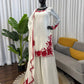 Designer Embroidered Fendy Silk Plazo Set for Festive and Party Wear
