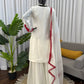 Designer Embroidered Fendy Silk Plazo Set for Festive and Party Wear