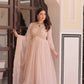 Designer Embroidered Georgette Anarkali Gown with Dupatta