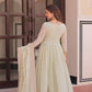 Designer Embroidered Georgette Anarkali Gown with Dupatta