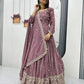 Designer Embroidered Georgette Gown with Dupatta Set