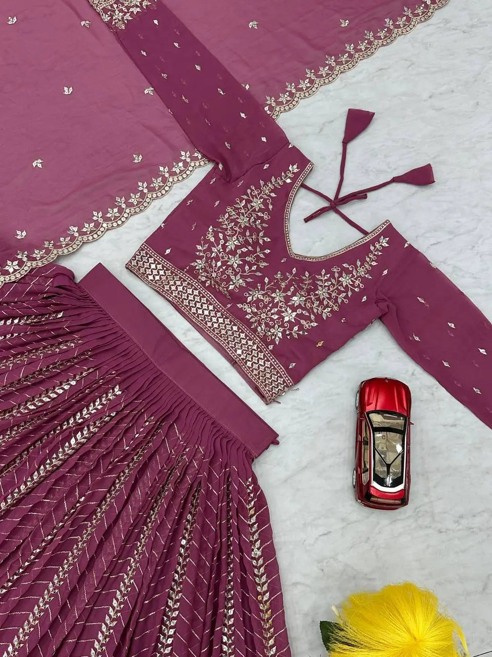 Designer Embroidered Georgette Lehenga Choli Set