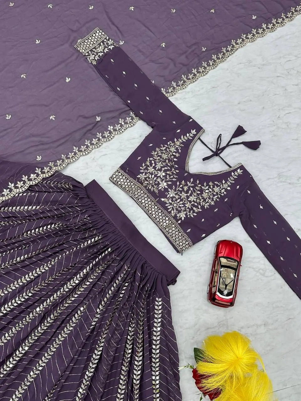 Designer Embroidered Georgette Lehenga Choli Set