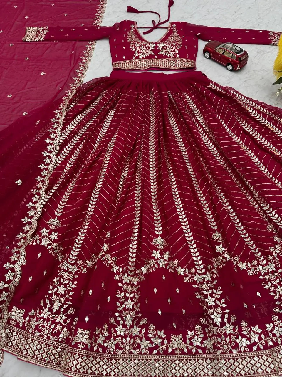 Designer Embroidered Georgette Lehenga Choli Set