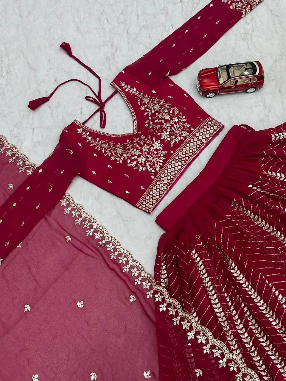 Designer Embroidered Georgette Lehenga Choli Set