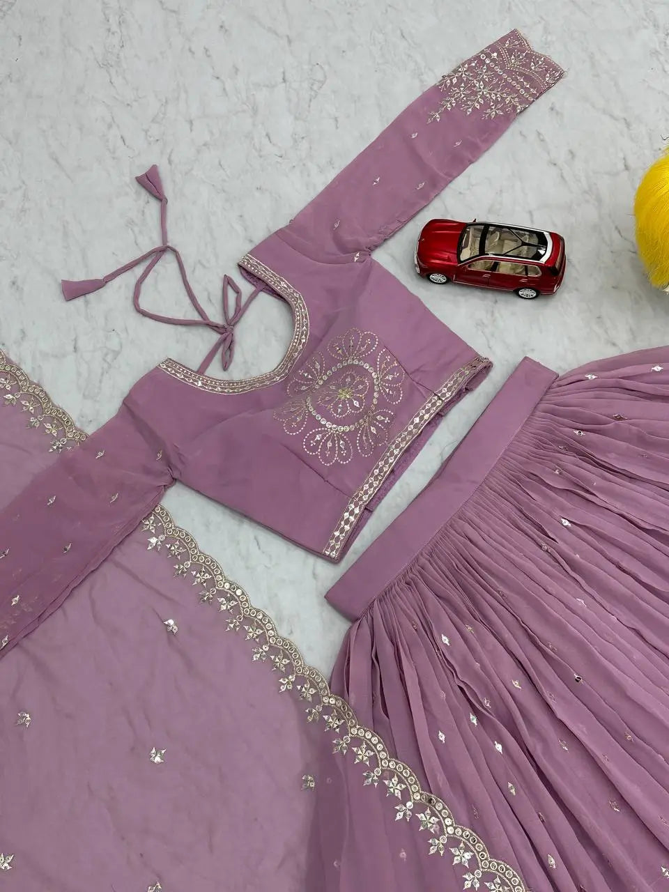 Designer Embroidered Georgette Lehenga Choli Set