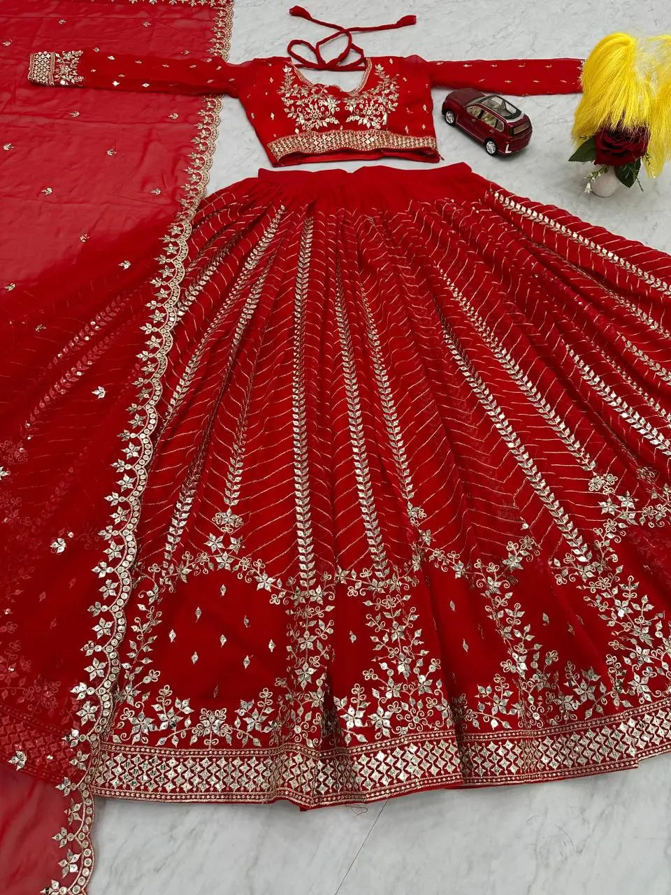 Designer Embroidered Georgette Lehenga Choli Set