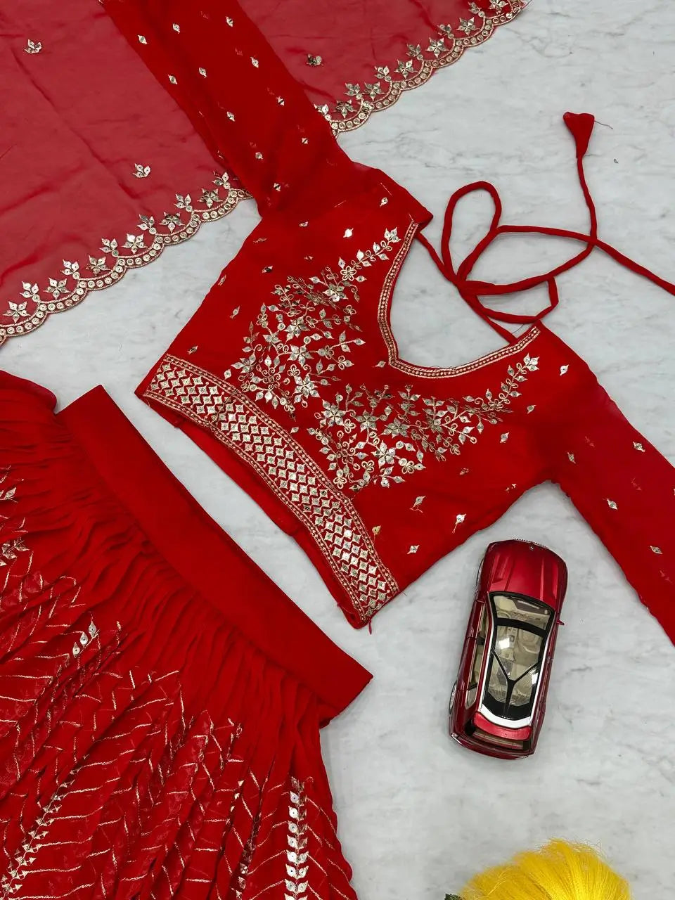 Designer Embroidered Georgette Lehenga Choli Set