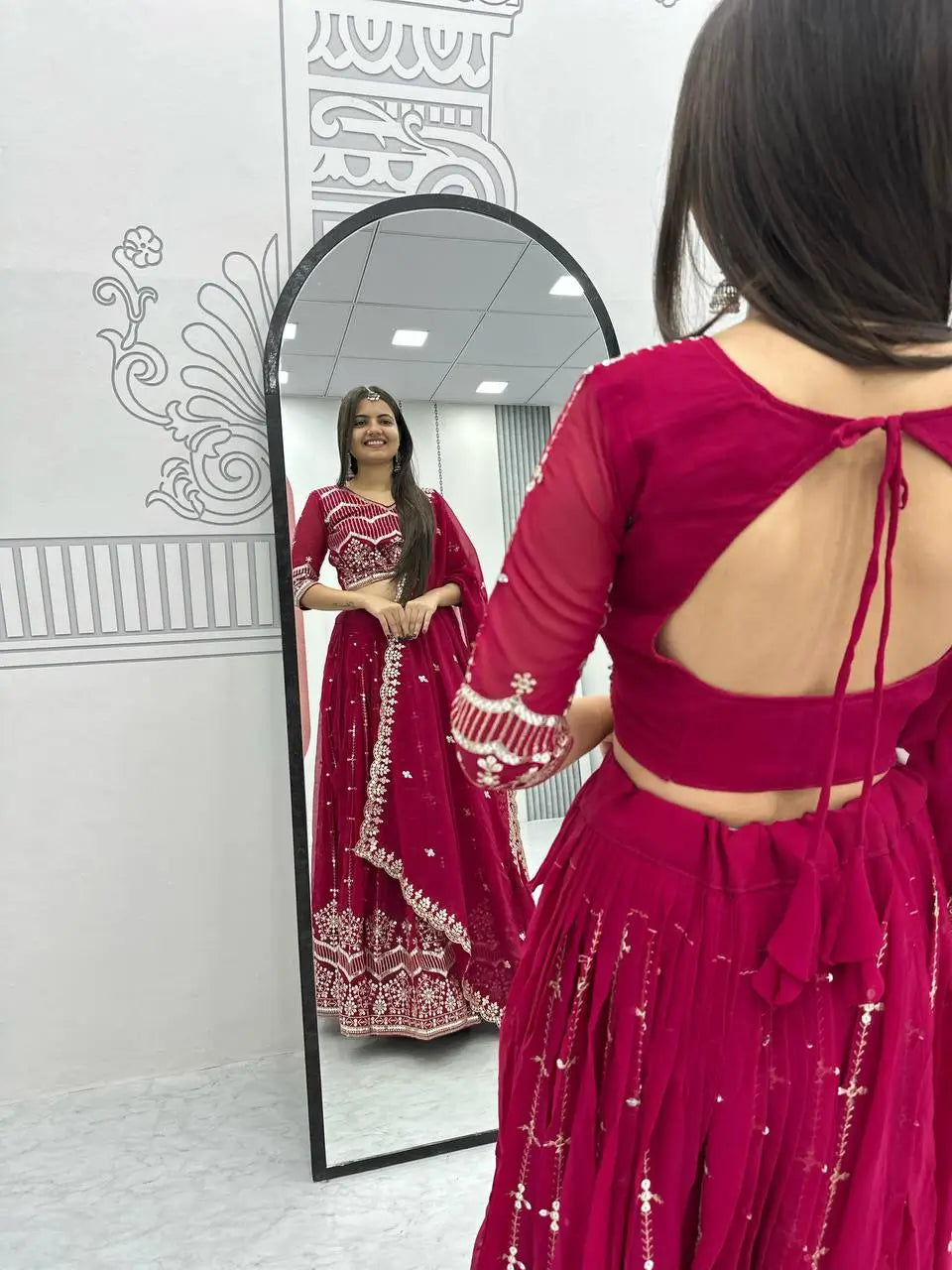 Designer Embroidered Georgette Lehenga Choli Set