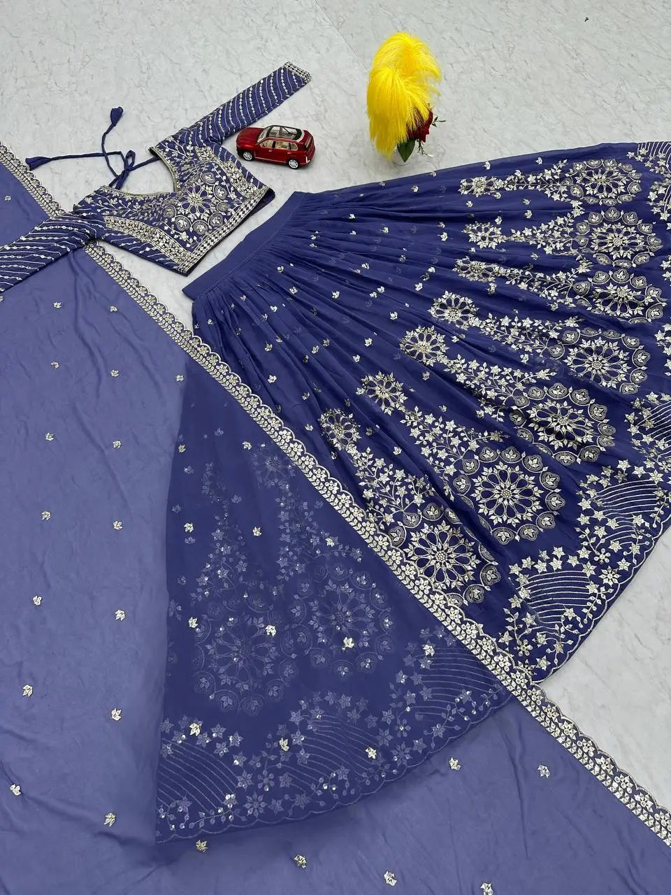 Designer Embroidered Georgette Lehenga Choli Set