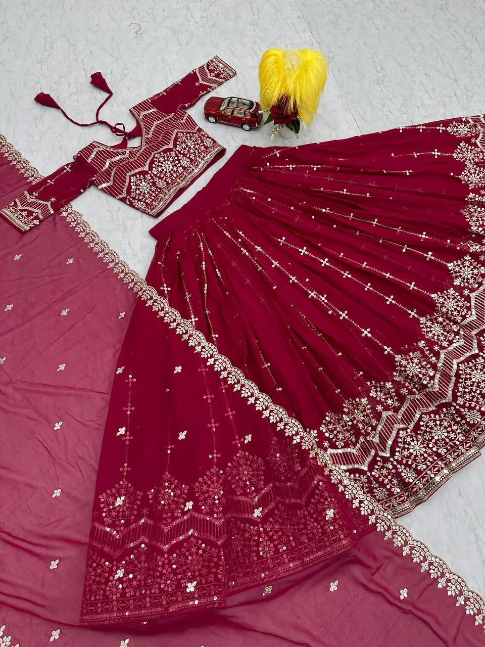 Designer Embroidered Georgette Lehenga Choli Set