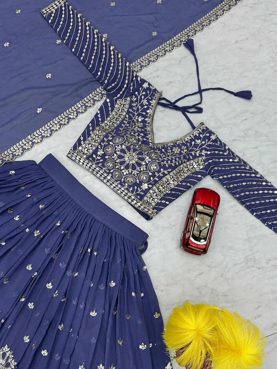 Designer Embroidered Georgette Lehenga Choli Set