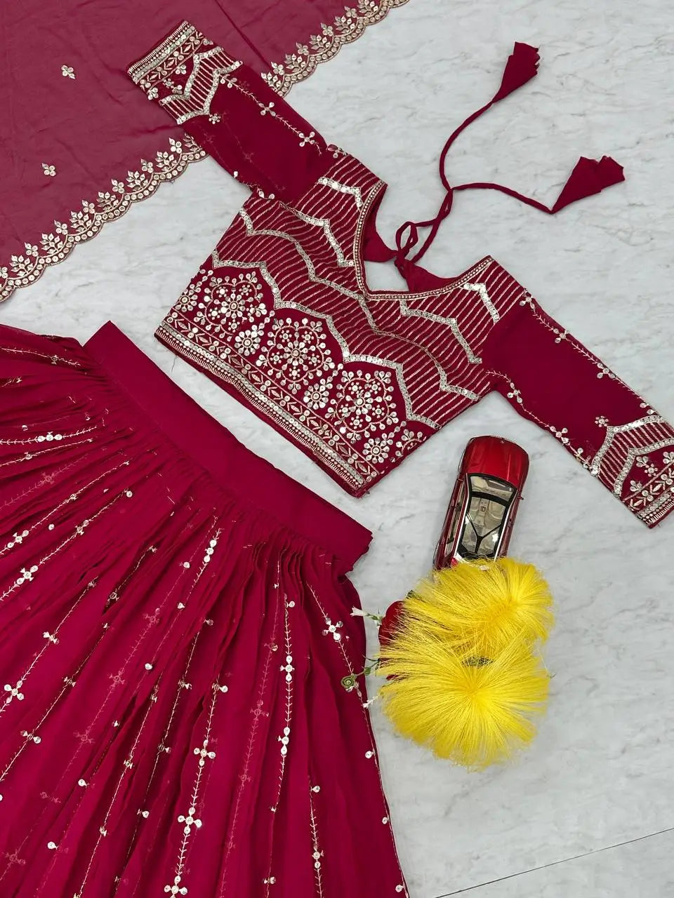 Designer Embroidered Georgette Lehenga Choli Set