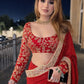 Designer Embroidered Georgette Saree for Wedding and Festive Wear