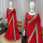 Designer Embroidered Georgette Saree for Wedding and Festive Wear