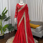 Designer Embroidered Georgette Saree for Wedding and Festive Wear