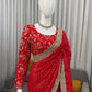 Designer Embroidered Georgette Saree for Wedding and Festive Wear
