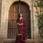 Designer Embroidered Georgette Sharara Suit Set