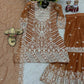 Designer Embroidered Lily Net Top with Farshi Sharara and Dupatta Set