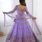 Designer Embroidered Net Lehenga Choli with Dupatta
