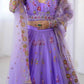 Designer Embroidered Net Lehenga Choli with Dupatta