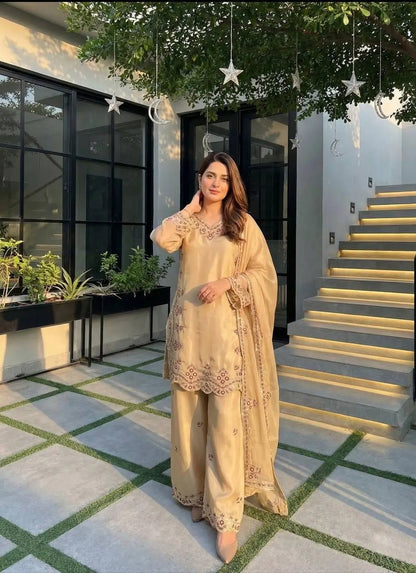 Designer Embroidered Palazzo Suit Set for Festive and Family Functions