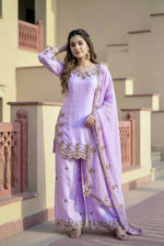 Designer Embroidered Palazzo Suit Set for Festive and Family Functions