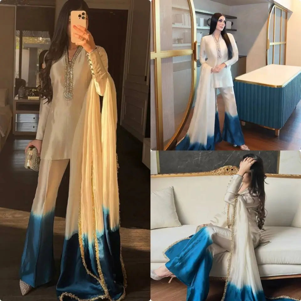 Designer Embroidered Palazzo Suit Set for Festive and Wedding Wear