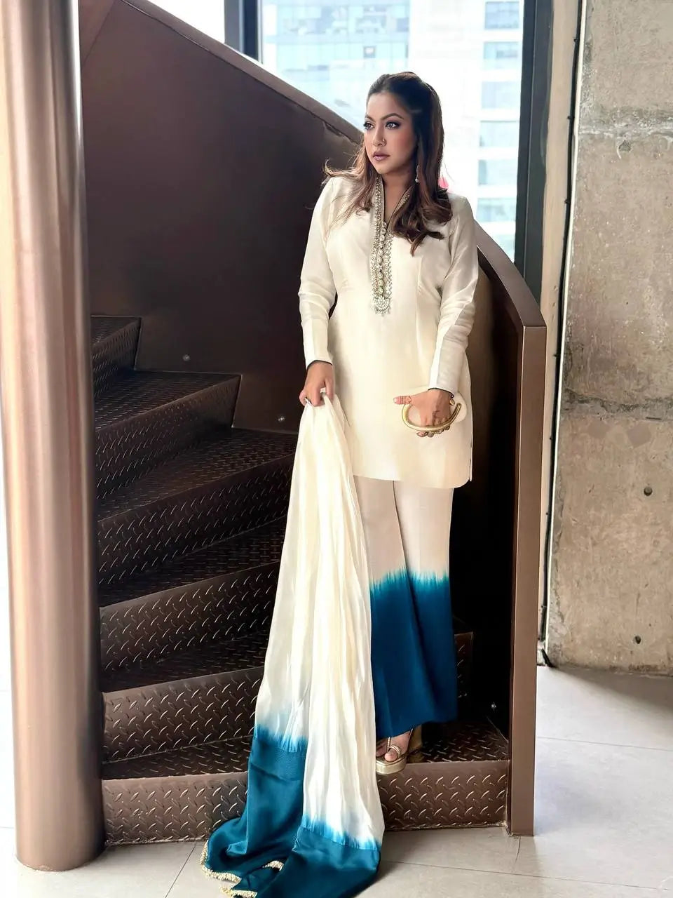 Designer Embroidered Palazzo Suit Set for Festive and Wedding Wear