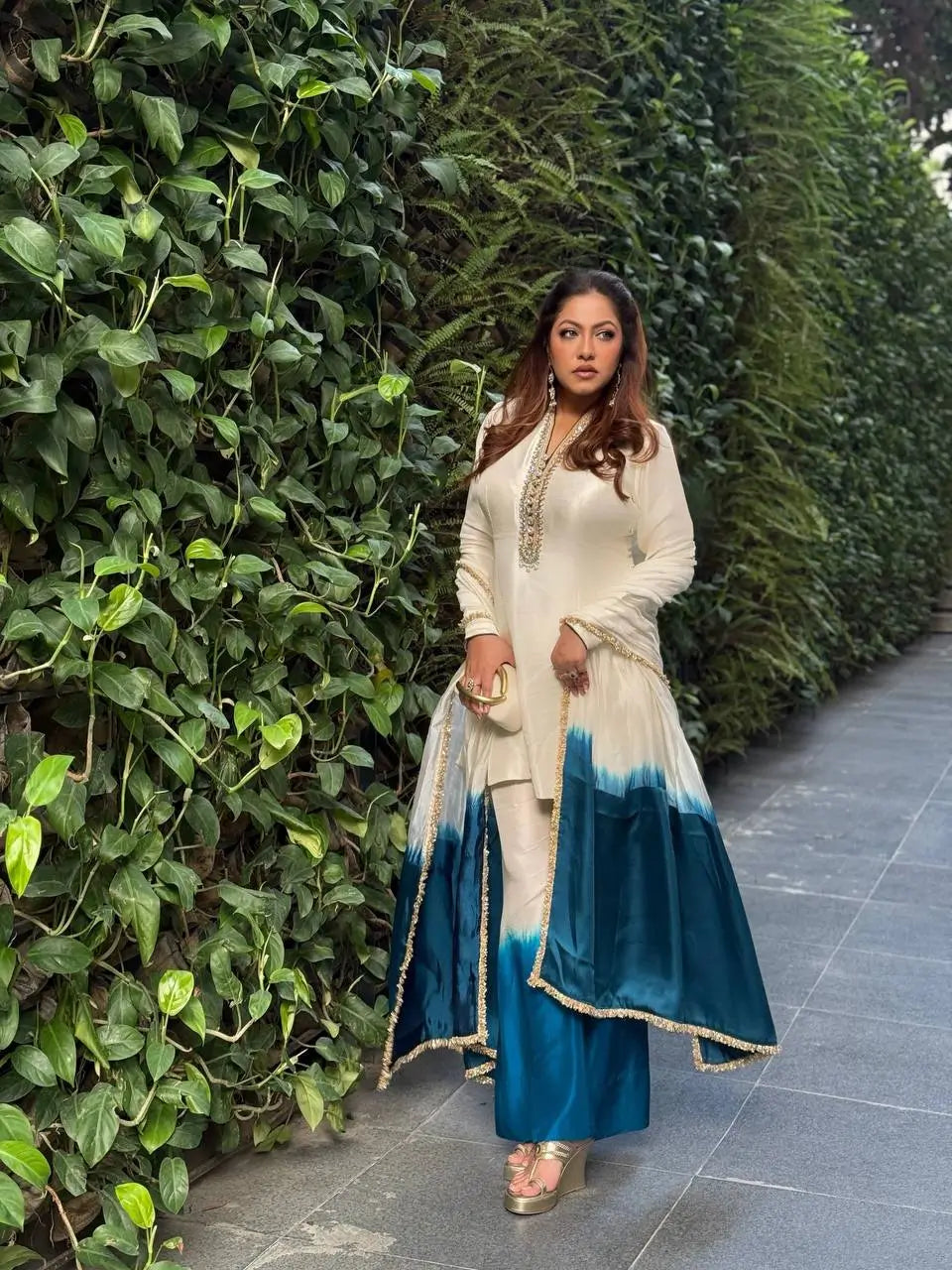 Designer Embroidered Palazzo Suit Set for Festive and Wedding Wear