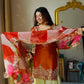 Designer Embroidered Palazzo Suit Set with Organza Dupatta