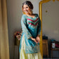 Designer Embroidered Palazzo Suit Set with Organza Dupatta